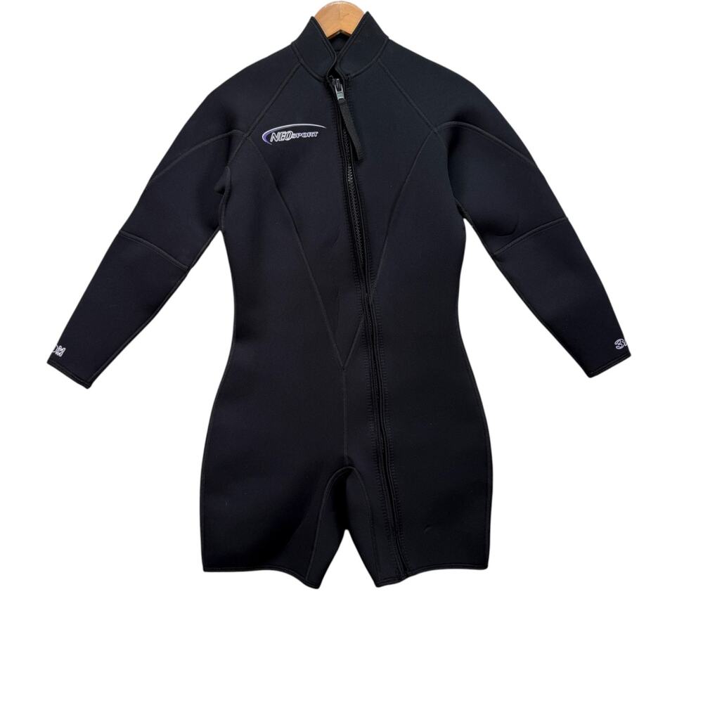 NeoSport Women's 3mm Step-in Jacket Scuba Diving Shorty Wetsuit Black (SIZE 10)